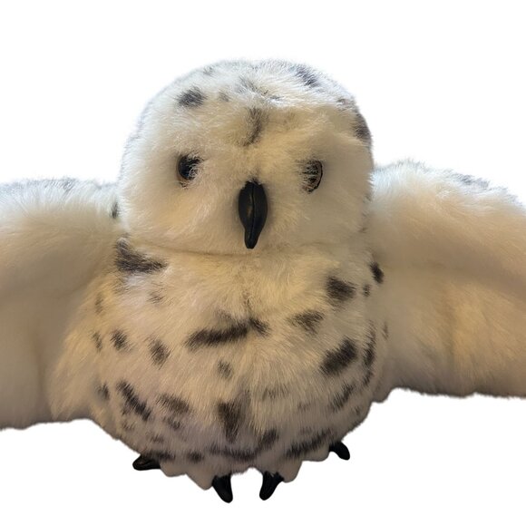 Folkmanis Snowy Owl Puppet Plush Toy 13" High With 21" Wingspan - Picture 1 of 5